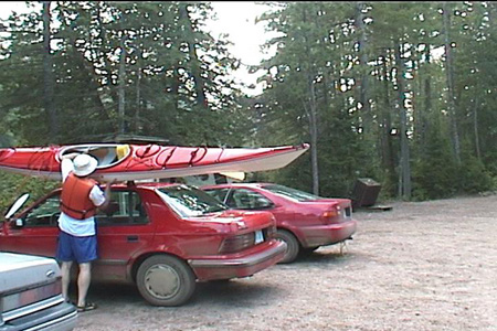 Downloading in the Squirrel Rapids parking lot