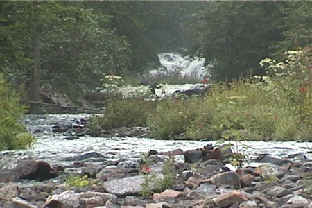 Yep. They mean it! All 450 metres of it.  Strangely, I don't have any pictures of me carrying my boat along the rocky, muddy trail through the forest. 