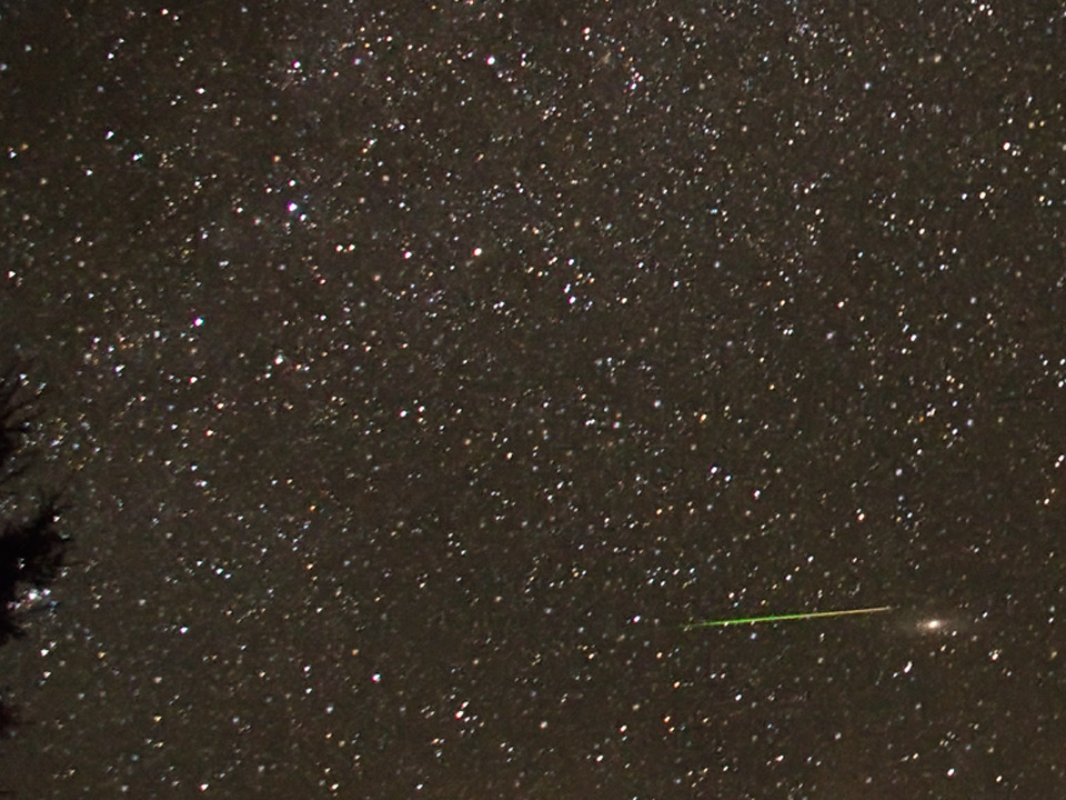 Aug. 12, 2013  My first capture of a meteor with Andromeda in the scene.