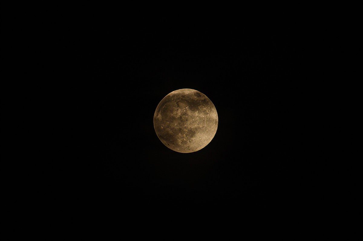 The evening started with clouds that cleared slowly as the eclipse began.